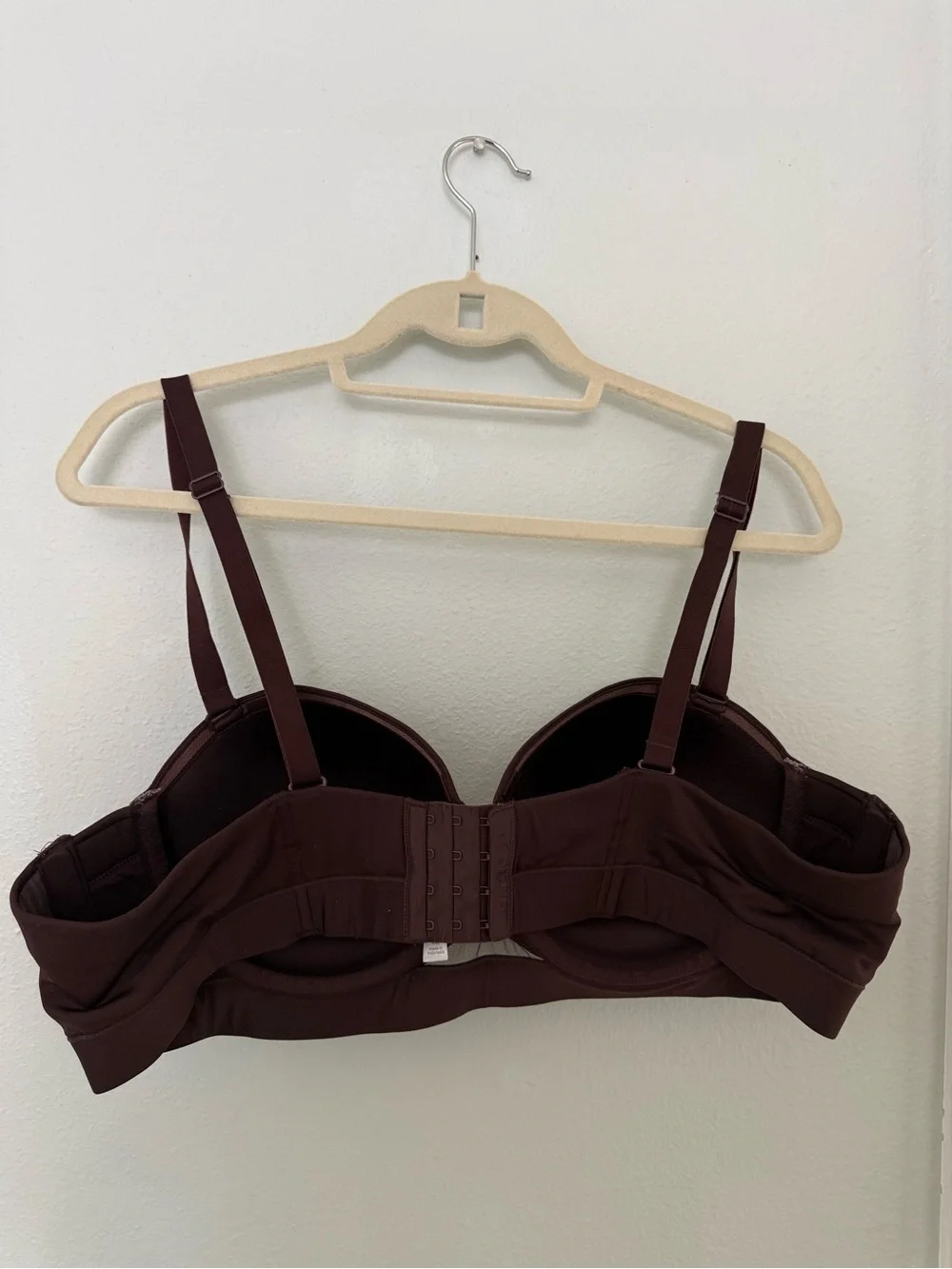 Cacique 44B Strapless Convertible Bra comfort bliss Chocolate Brown underwire